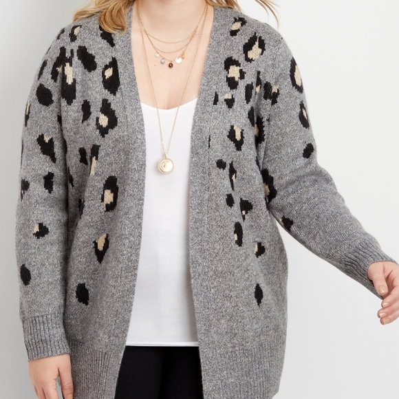 Maurices Sweaters - Maurices | Gray Leopard Sweater